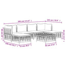 vidaXL 7 részes antracitszürke polyrattan kerti ülőgarnitúra párnákkal