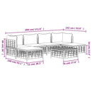 vidaXL 7 részes antracitszürke polyrattan kerti ülőgarnitúra párnákkal