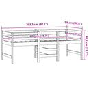 vidaXL fehér tömör fenyőfa ágy matrac nélkül 90 x 200 cm