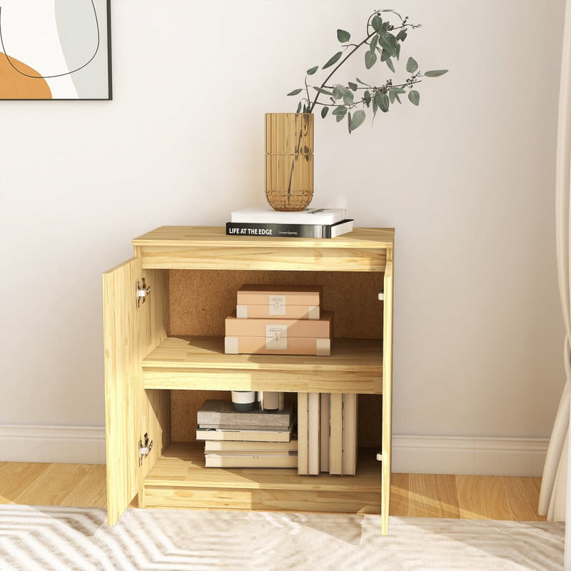 vidaXL tömör fenyőfa kisszekrény 60x36x65 cm