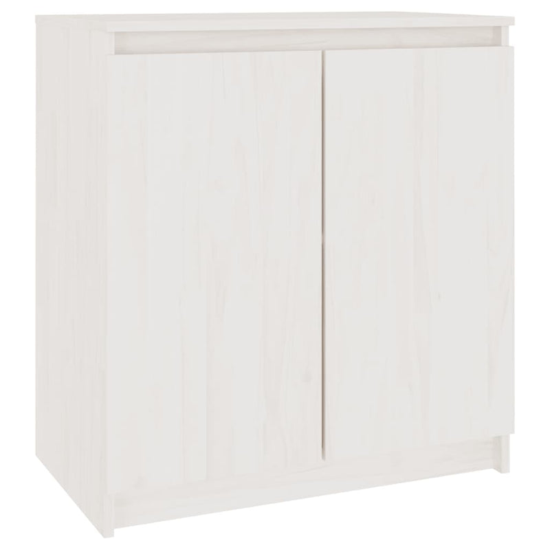 vidaXL fehér tömör fenyőfa kisszekrény 60x36x65 cm