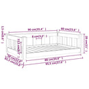 vidaXL tömör fenyőfa kutyaágy 95,5x65,5x28 cm