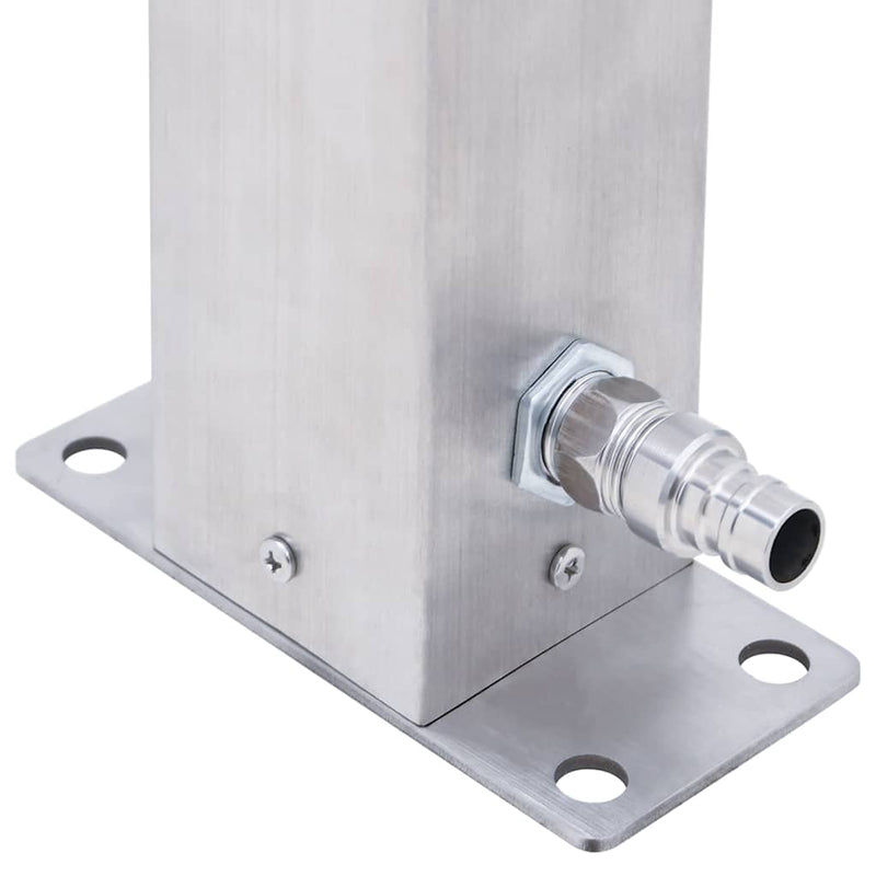 vidaXL rozsdamentes acél négyzetes kerti oszlop típusú vízcsap 40 cm