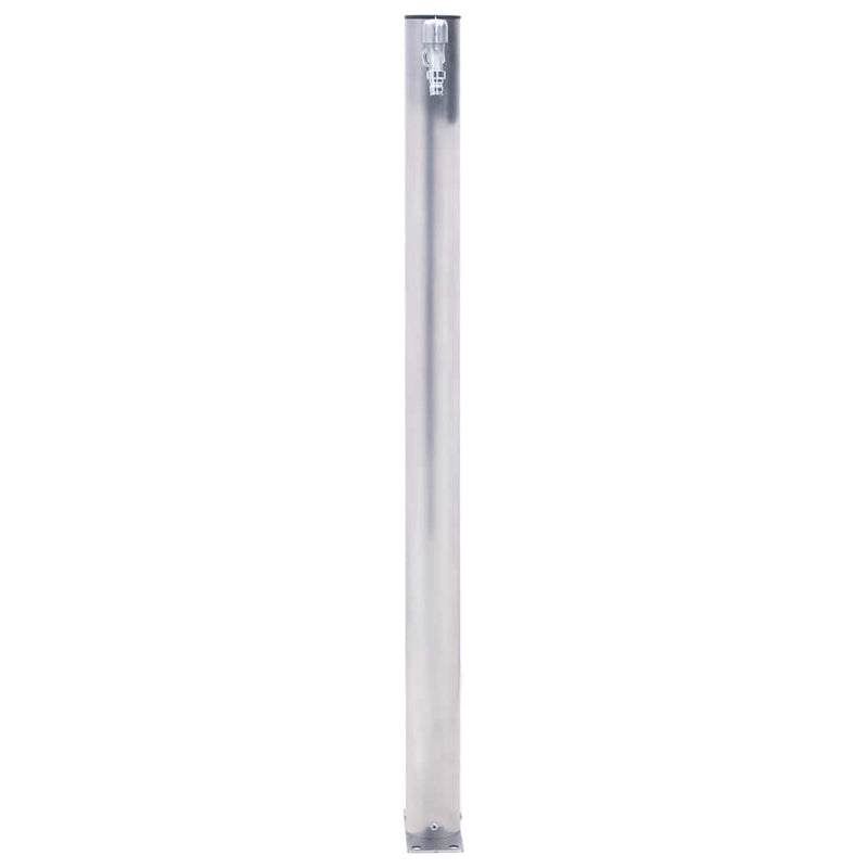 vidaXL kerek rozsdamentes acél kerti oszlop típusú vízcsap 80 cm