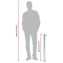 vidaXL kerek rozsdamentes acél kerti oszlop típusú vízcsap 80 cm