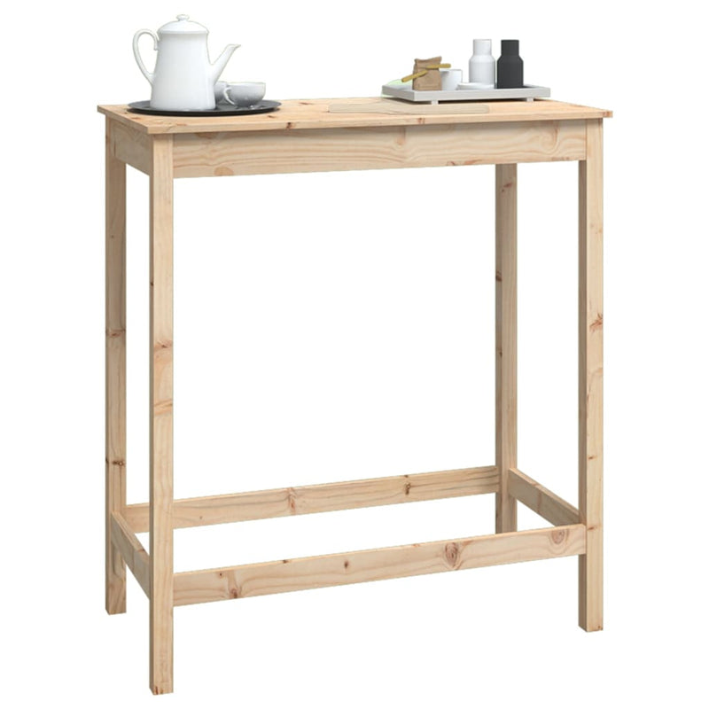 vidaXL tömör fenyőfa bárasztal 100 x 50 x 110 cm