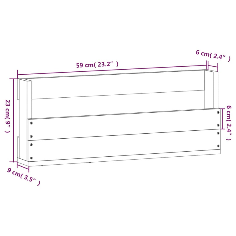 vidaXL 2 db tömör fenyőfa fali cipőtartó 59 x 9 x 23 cm