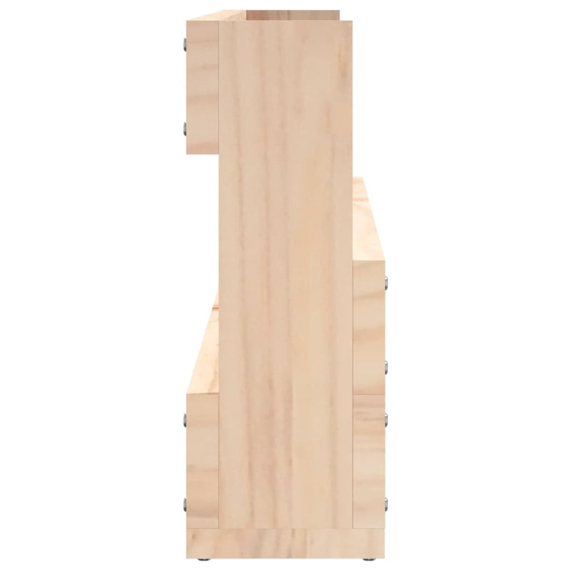 vidaXL 2 db tömör fenyőfa fali cipőtartó 110 x 9 x 23 cm
