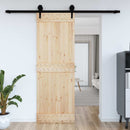 vidaXL Ajtó NARVIK Természetes 80 x 210 cm Szilárd Fenyőfa