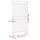 vidaXL NARVIK tömör fenyőfa ajtó 95 x 210 cm