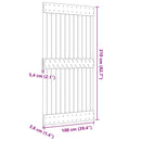 vidaXL NARVIK tömör fenyőfa ajtó 100 x 210 cm