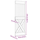 vidaXL NARVIK tömör fenyőfa ajtó 70 x 210 cm