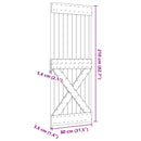 vidaXL NARVIK tömör fenyőfa ajtó 80 x 210 cm