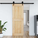 vidaXL Ajtó NARVIK Természetes 80 x 210 cm Szilárd Fenyőfa