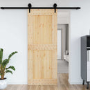 vidaXL Ajtó NARVIK Természetes 90 x 210 cm Szilárd Fenyőfa