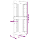 vidaXL Ajtó NARVIK Természetes 90 x 210 cm Szilárd Fenyőfa