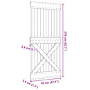 vidaXL NARVIK tömör fenyőfa ajtó 95 x 210 cm