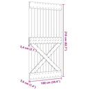 vidaXL NARVIK tömör fenyőfa ajtó 100 x 210 cm