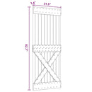 vidaXL NARVIK tömör fenyőfa ajtó 80 x 210 cm