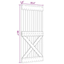 vidaXL NARVIK tömör fenyőfa ajtó 90 x 210 cm