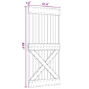 vidaXL NARVIK tömör fenyőfa ajtó 95 x 210 cm