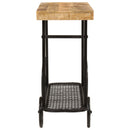 vidaXL tömör mangófa és vas tálalóasztal 112x36x76 cm