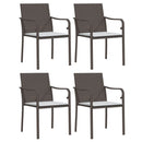 vidaXL 4 db barna polyrattan kerti szék párnával 56x59x84 cm