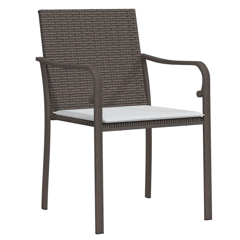 vidaXL 4 db barna polyrattan kerti szék párnával 56x59x84 cm