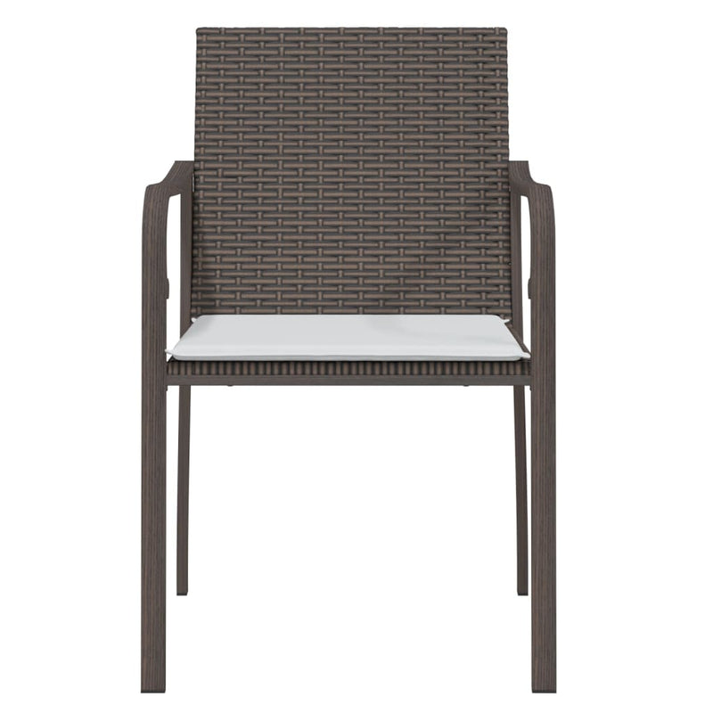 vidaXL 4 db barna polyrattan kerti szék párnával 56x59x84 cm