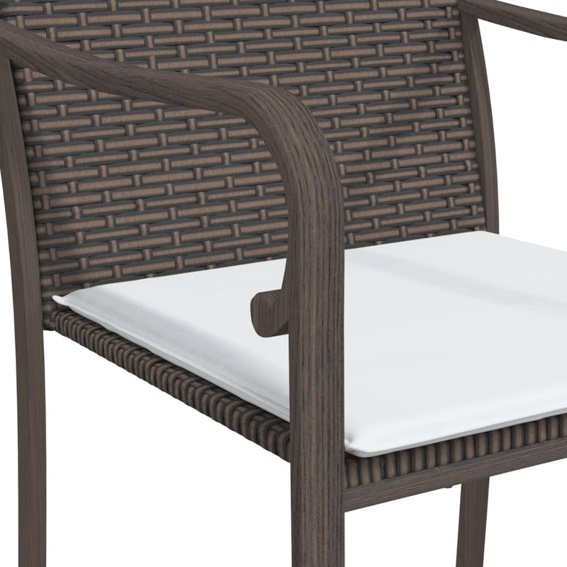 vidaXL 6 db barna polyrattan kerti szék párnával 56x59x84 cm