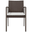 vidaXL 4 db barna polyrattan kerti szék párnával 56,5x57x83 cm