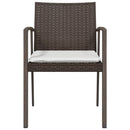 vidaXL 6 db barna polyrattan kerti szék párnával 56,5x57x83 cm