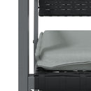 vidaXL 4 db fekete polyrattan kerti szék párnával 56x62,5x89 cm