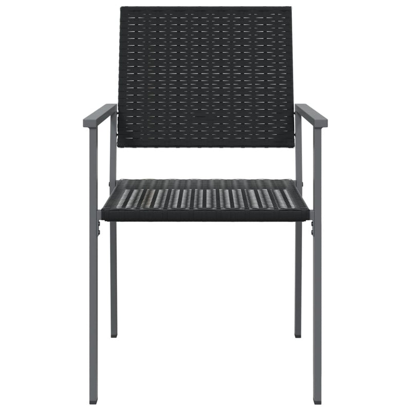 vidaXL 6 db fekete polyrattan kerti szék párnával 54x62,5x89 cm
