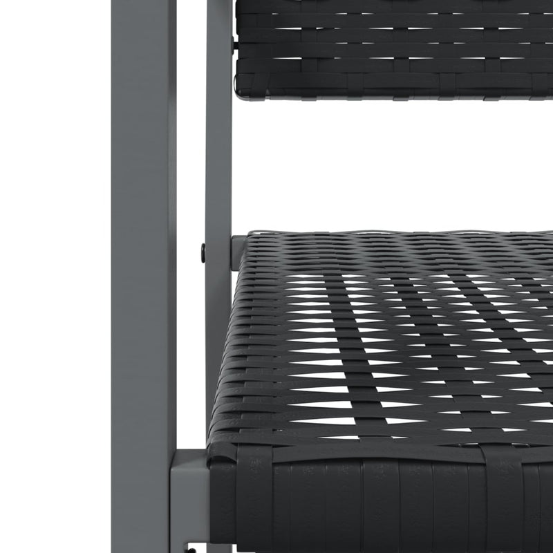 vidaXL 6 db fekete polyrattan kerti szék párnával 54x62,5x89 cm