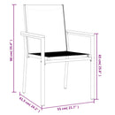 vidaXL 6 db fekete textilén és acél kerti szék 55x61,5x90 cm