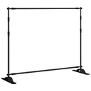 vidaXL 2 db fekete acél háttérállvány 254 x 243 cm