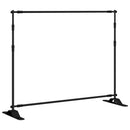 vidaXL 2 db fekete acél háttérállvány 254 x 243 cm