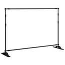 vidaXL 2 db fekete acél háttérállvány 305 x 243 cm