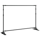 vidaXL 2 db fekete acél háttérállvány 305 x 243 cm