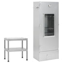 vidaXL horganyzott acél BBQ füstölőkemence asztallal