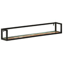vidaXL 2 db tömör újrahasznosított fa és vas fali polc 110x17x17 cm