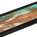 vidaXL 2 db tömör újrahasznosított fa és vas fali polc 110x17x17 cm