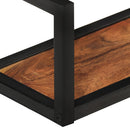 vidaXL 2 db tömör akácfa és vas fali polc 110 x 17 x 17 cm