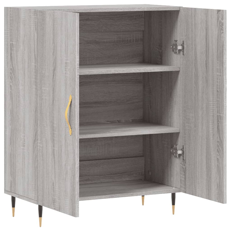 vidaXL szürke sonoma színű szerelt fa tálalószekrény 69,5 x 34 x 90 cm