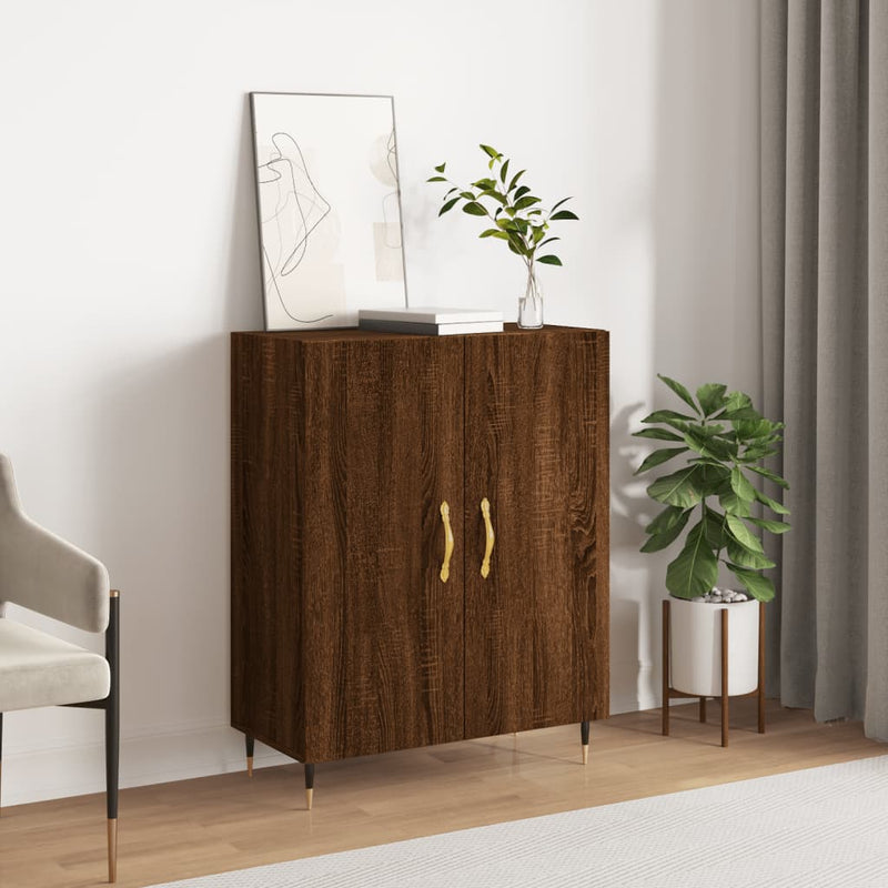 vidaXL barna tölgy színű szerelt fa tálalószekrény 69,5 x 34 x 90 cm
