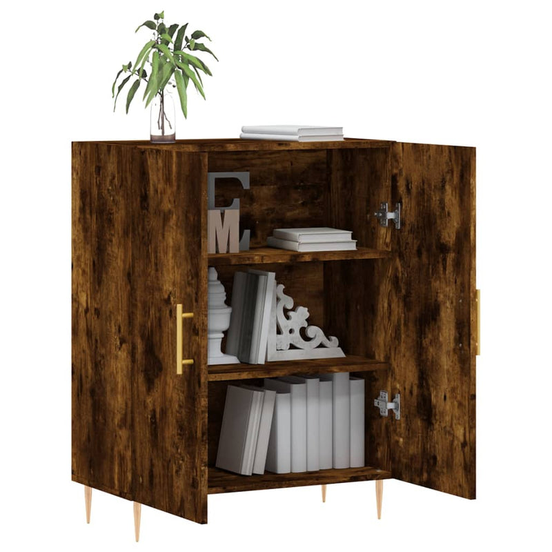 vidaXL füstös tölgy színű szerelt fa tálalószekrény 69,5 x 34 x 90 cm