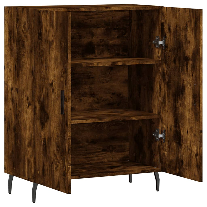 vidaXL füstös tölgy színű szerelt fa tálalószekrény 69,5 x 34 x 90 cm