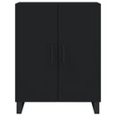 vidaXL fekete szerelt fa tálalószekrény 69,5 x 34 x 90 cm