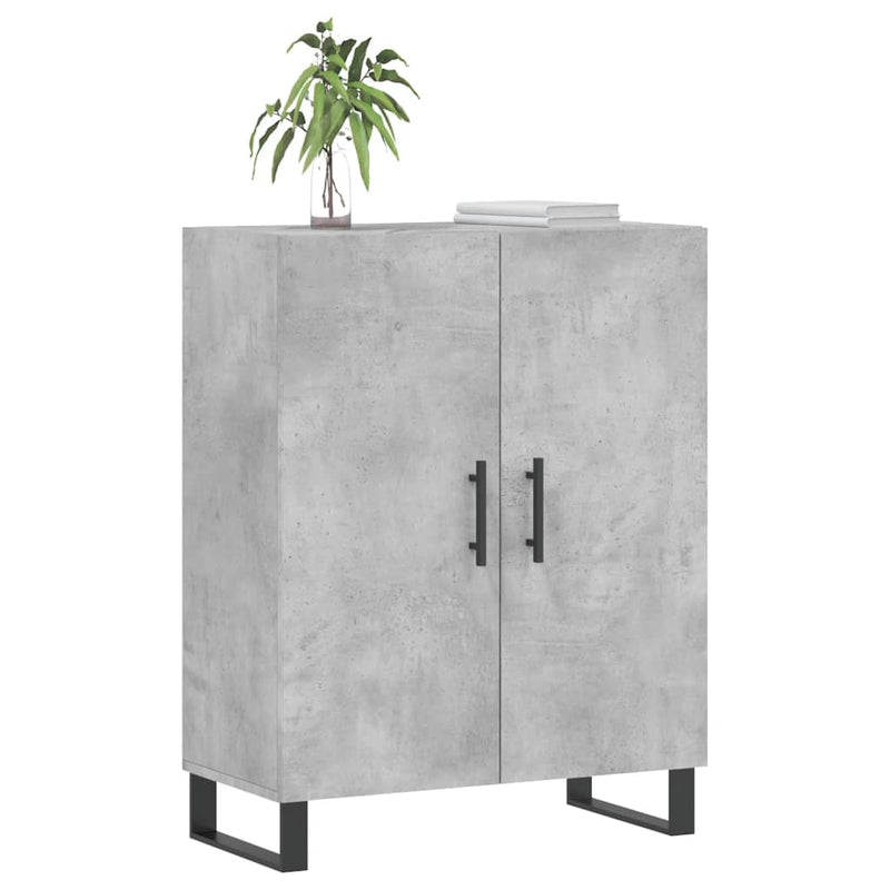 vidaXL betonszürke szerelt fa tálalószekrény 69,5 x 34 x 90 cm